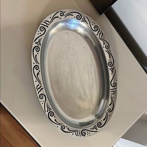 Lenox 19” Spyro Chip & Dip metal serveware